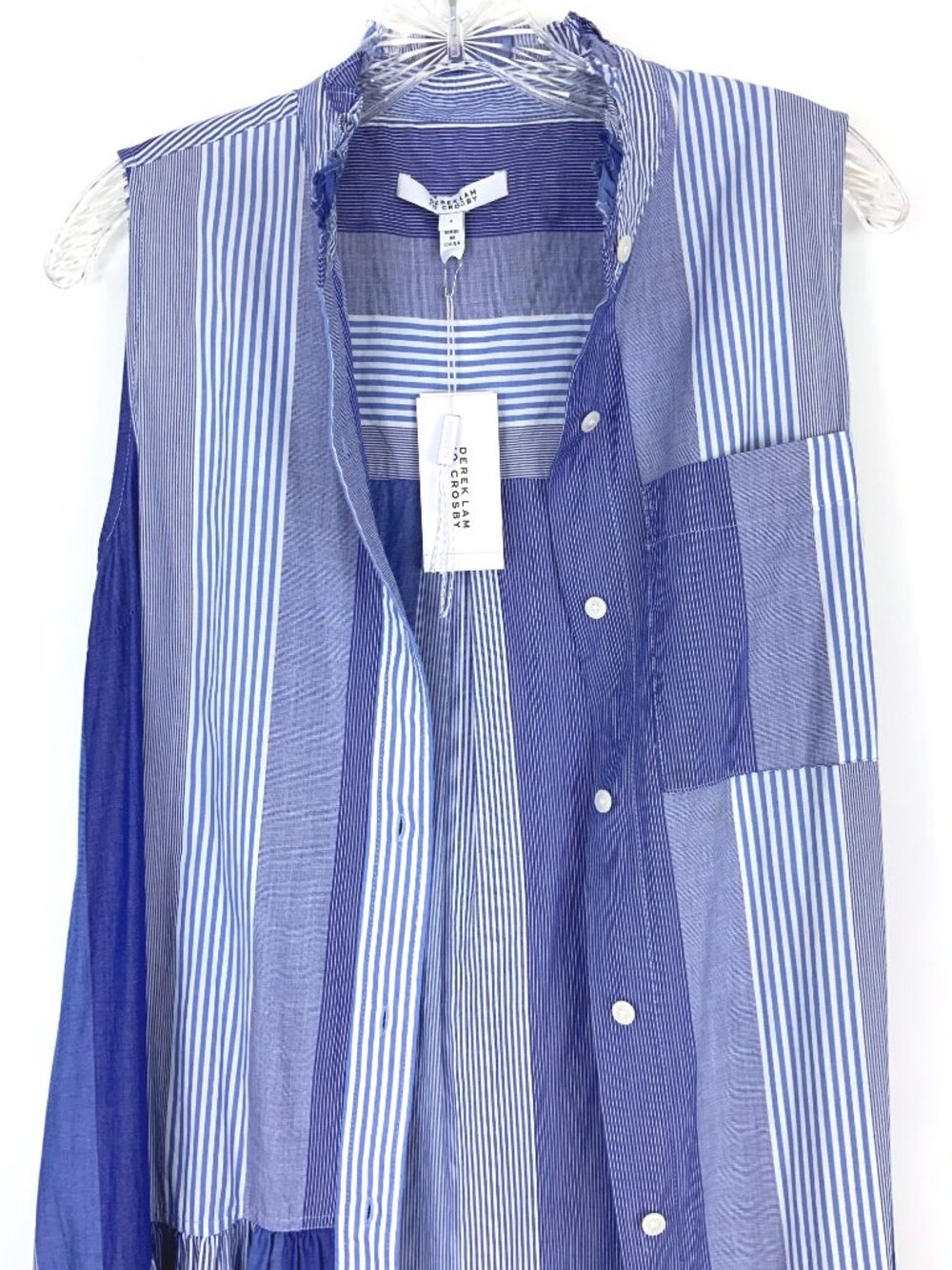 Derek Lam 10 Crossby Nerioa Dip Dye Hourglass Ombré Shirt Dress Sz 6 - Picture 11 of 16